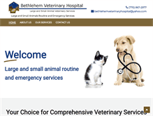 Tablet Screenshot of bethlehemveterinaryhospital.com